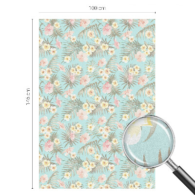 Model tropical Folie opacă geam cu model vitraliu