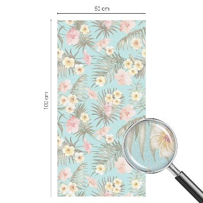 Model tropical Folie opacă geam cu model vitraliu