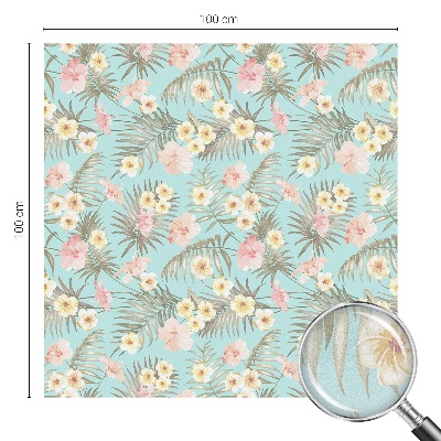 Model tropical Folie opacă geam cu model vitraliu