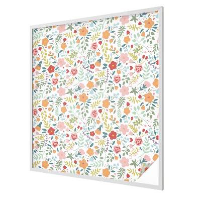 Model floral Folie opacă geam cu model vitraliu