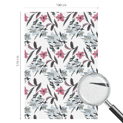 Model floral Folie opacă geam cu model vitraliu