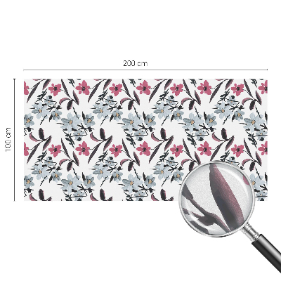 Model floral Folie opacă geam cu model vitraliu