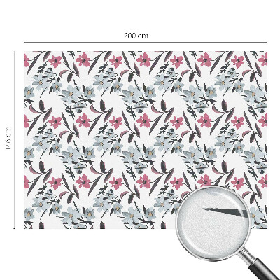 Model floral Folie opacă geam cu model vitraliu