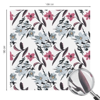 Model floral Folie opacă geam cu model vitraliu