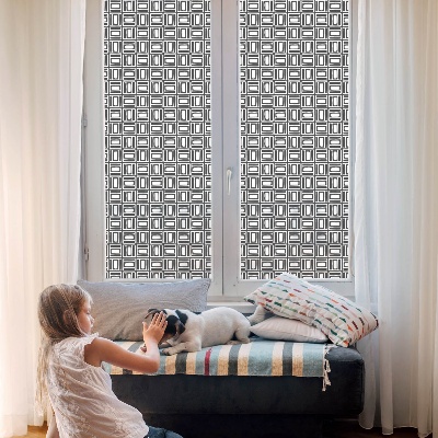 Model energetic Folie opacă geam cu model vitraliu