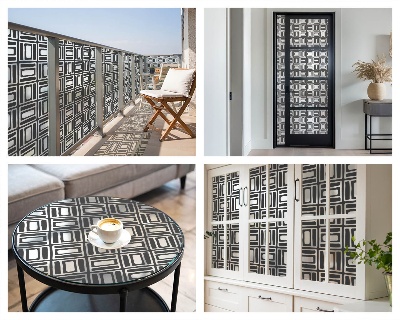 Model energetic Folie opacă geam cu model vitraliu