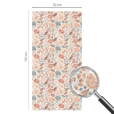 Aranjament floral Folie opacă geam cu model vitraliu