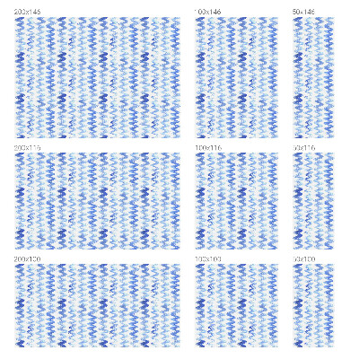 Valuri albastre Folie autocolantă geam