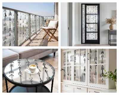 Săgeți geometrice Folie geam să nu se vadă din exterior