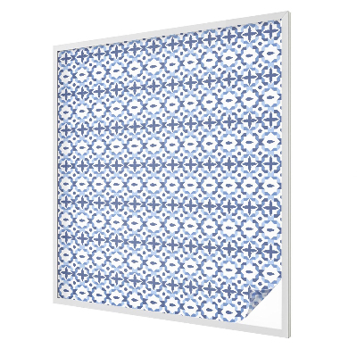 Mozaic albastru Folie geam intimitate model vitraliu