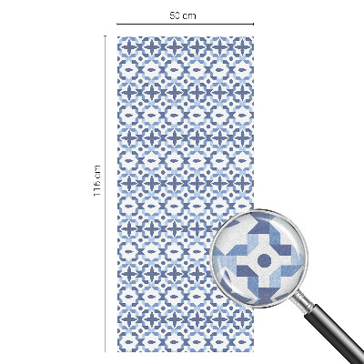 Mozaic albastru Folie geam intimitate model vitraliu