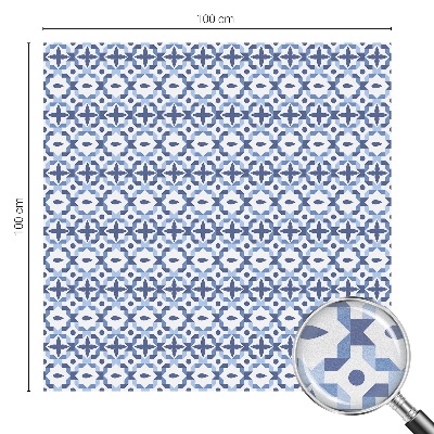 Mozaic albastru Folie geam intimitate model vitraliu