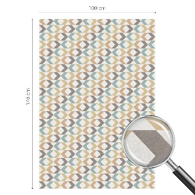 Romburi geometrice Folie opacă geam cu model vitraliu