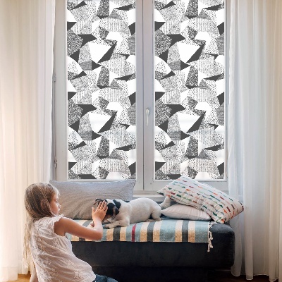 Figuri geometrice Folie geam intimitate model vitraliu