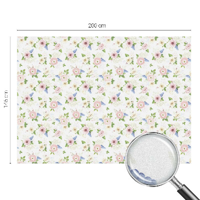 Model floral Folie opacă geam cu model vitraliu