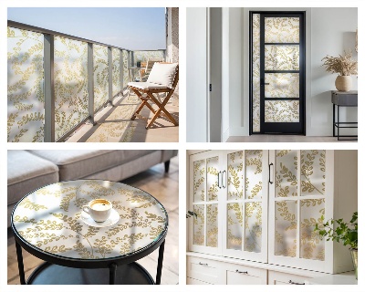 Modelul plantei Folie geam intimitate model vitraliu