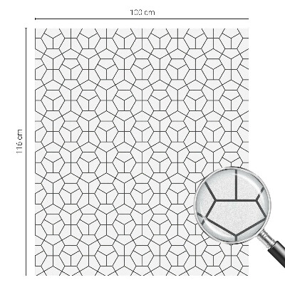 Cuburi geometrice Folie opacă geam cu model vitraliu