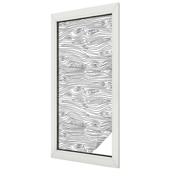 Linii de lemn Folie opacă geam cu model vitraliu