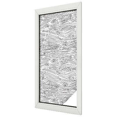 Linii de lemn Folie opacă geam cu model vitraliu