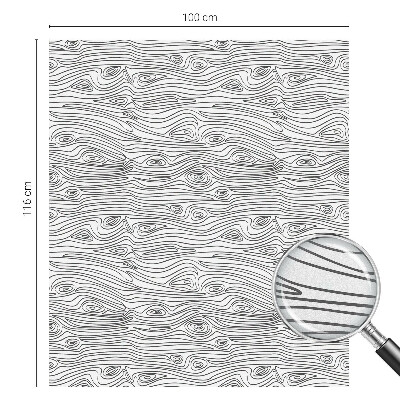 Linii de lemn Folie opacă geam cu model vitraliu