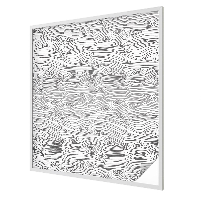 Linii de lemn Folie opacă geam cu model vitraliu