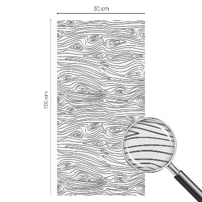 Linii de lemn Folie opacă geam cu model vitraliu