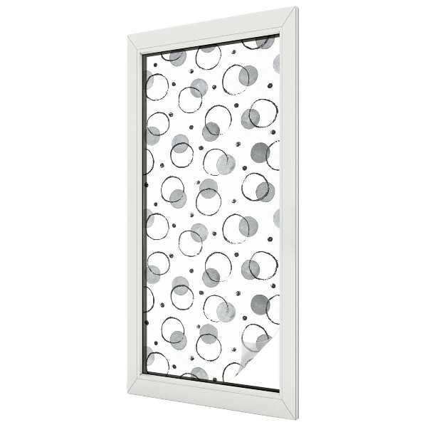 Roți gri Folie geam intimitate model vitraliu