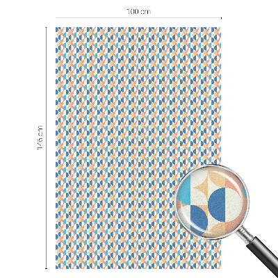 Simetrie geometrică Folie opacă geam cu model vitraliu