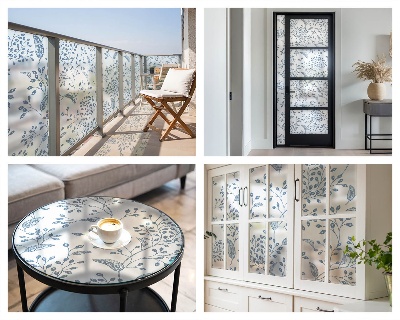 Motiv vegetal Folie geam să nu se vadă din exterior