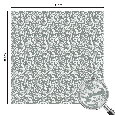 Eleganță frunzișoasă Folie opacă geam cu model vitraliu