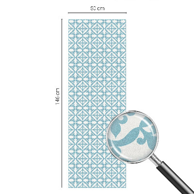 Ornamente albastre Folie decorativă geam vitraliu