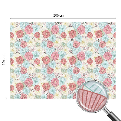 Flori pastelate Folie geam să nu se vadă din exterior