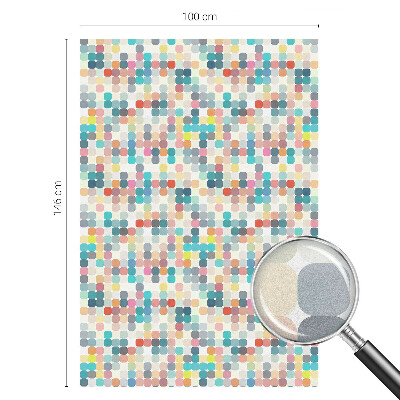 Pătrate colorate Folie opacă geam cu model vitraliu