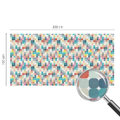 Pătrate colorate Folie opacă geam cu model vitraliu