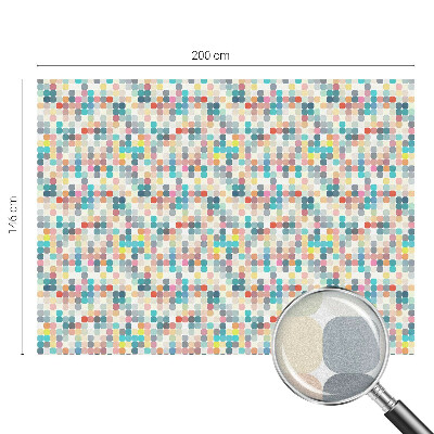 Pătrate colorate Folie opacă geam cu model vitraliu