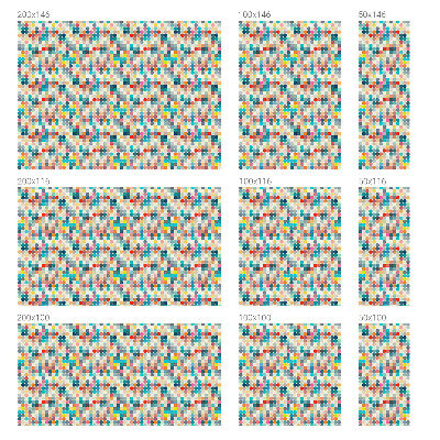 Pătrate colorate Folie opacă geam cu model vitraliu