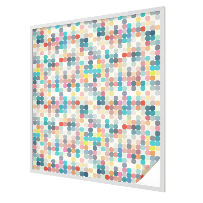 Pătrate colorate Folie opacă geam cu model vitraliu