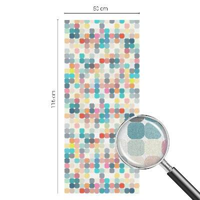 Pătrate colorate Folie opacă geam cu model vitraliu