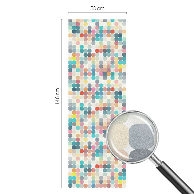 Pătrate colorate Folie opacă geam cu model vitraliu