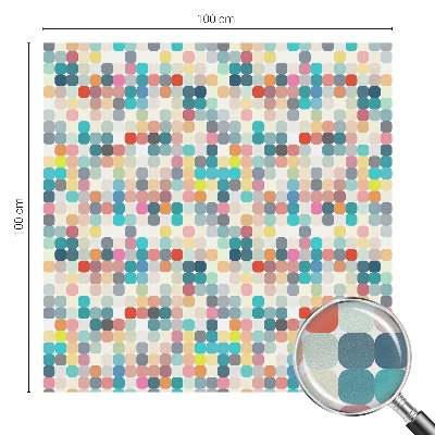 Pătrate colorate Folie opacă geam cu model vitraliu