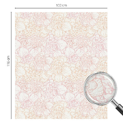 Eleganță florală Folie opacă geam cu model vitraliu