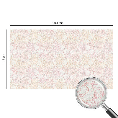 Eleganță florală Folie opacă geam cu model vitraliu