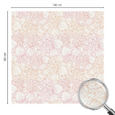 Eleganță florală Folie opacă geam cu model vitraliu