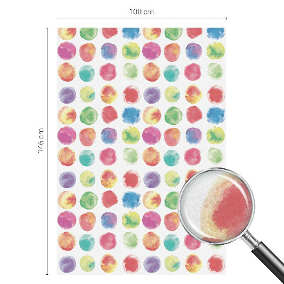 Cercuri colorate Folie geam intimitate model vitraliu