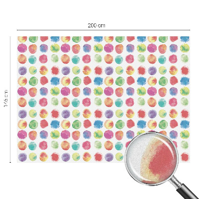 Cercuri colorate Folie geam intimitate model vitraliu