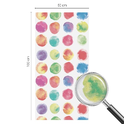 Cercuri colorate Folie geam intimitate model vitraliu