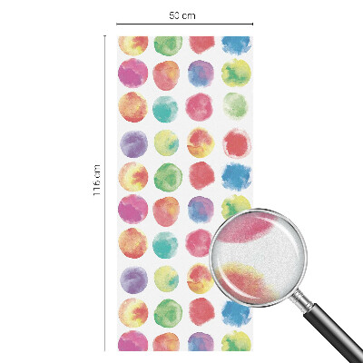 Cercuri colorate Folie geam intimitate model vitraliu