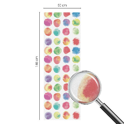 Cercuri colorate Folie geam intimitate model vitraliu