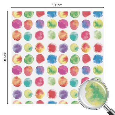 Cercuri colorate Folie geam intimitate model vitraliu