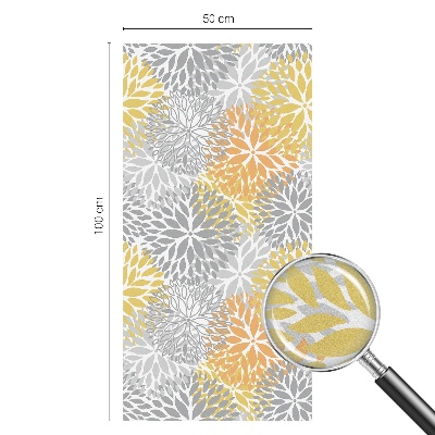 Flori colorate Folie geam intimitate model vitraliu